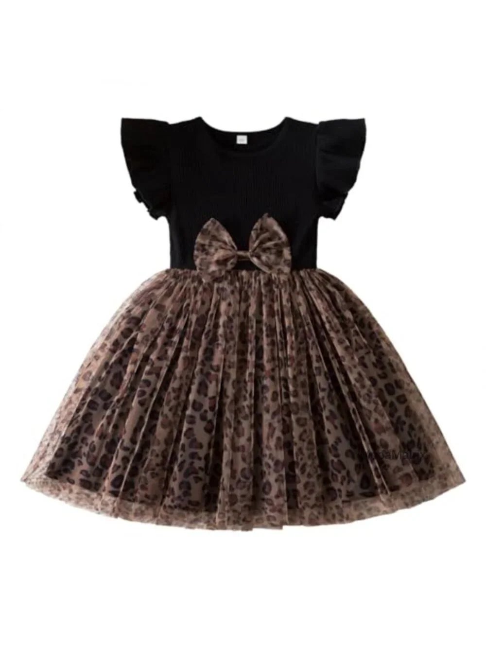 Toddler Girls Ruffle Bowknot Princess Dress - Tutu Layers Short Sleeve